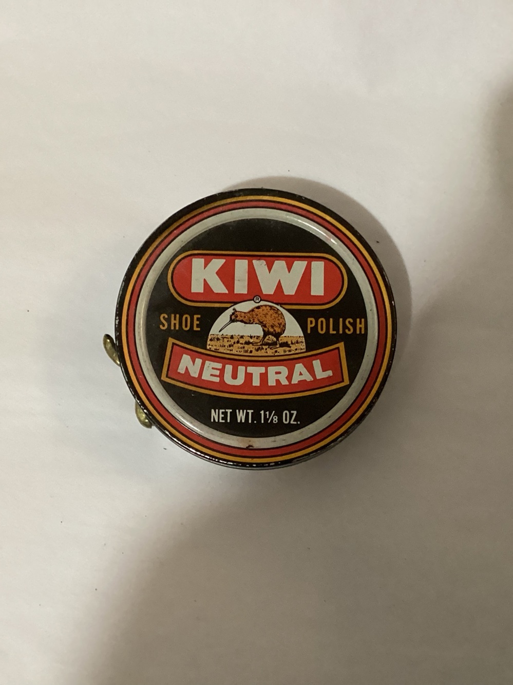 Vtg. Tin of KIWI NEUTRAL shoe Polish pre-owned.